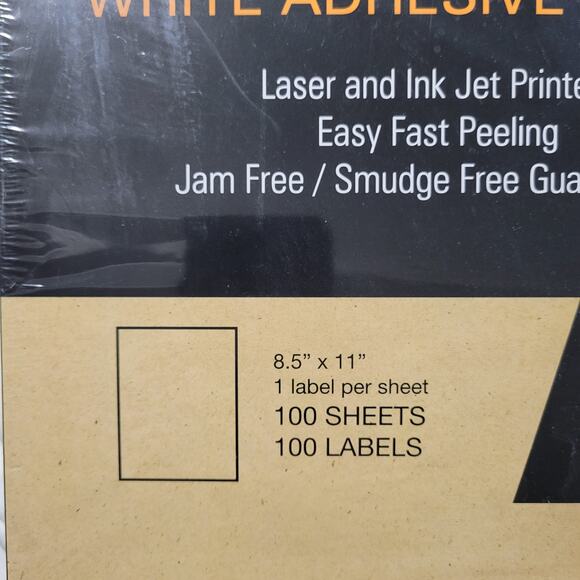 NWT Digiorange White Mailing/Shipping Labels for Laser/Inkjet Printers 8.5"x11" - Picture 2 of 4